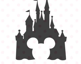 Disney Castle svg, Disney Castle Silhouette, Disney Castle with Mickey head, Disney files for Cricut and Silhouette, Disney vector clipart