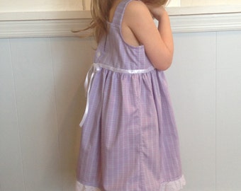 Summertime Upcycled Shirt Dress- size 4T/5T