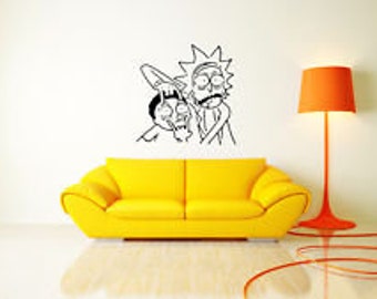Rick and Morty Cartoon Adult Tippy Funny Sticker Decal Room Rave Decor Urban