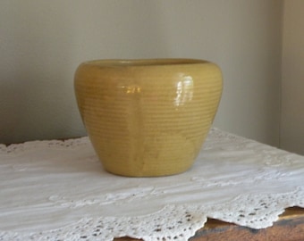 Vintage Yellow Ware Planter Bowl