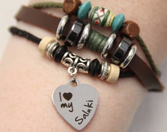 Saluki Bracelet - Saluki Jewelry - Saluki Gift