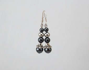 Jewelry-earrings natural stone-Hematite gemstones