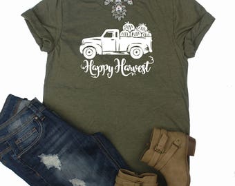 Happy Harvest Shirt / Pumpkin Shirt / Fall Shirt / Thanksgiving Shirt