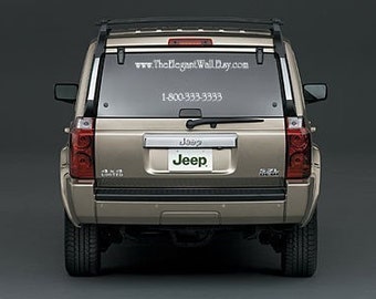 FREE SHIPPING Custom Car Decal Ad 2 LINES - Advertise your etsy shop/business