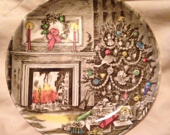 Mini Christmas Plate by Johnson Brothers, made in England, VINTAGE Christmas Decor