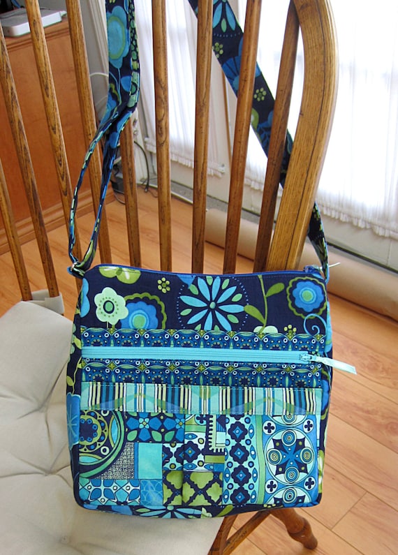 My Easy Going Purse PDF Sewing Pattern Tutorial for Messenger Bag with Zipper Crossbody Purse by ...