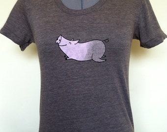 Womens FLYING PIG T Small Medium Large XLarge