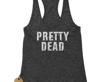 Pretty Dead Racerback Tank Top for Women
