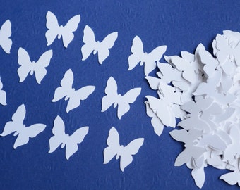 White Die Cut Butterflies, Table Decoration, Wedding Confetti Butterfly, Die Cuts for Scrapbooking or Cardmaking