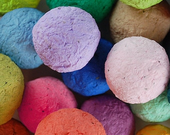 25 Wildflower Seed Bombs - Your Color Choice - Wedding Favors - Party Favors - Gift Bags - DIY Favors - Bee Friendly - Gardening Gift