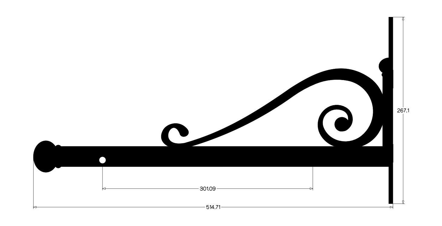 Iron bracket Iron bracket for hang sign Signbracket Wrought