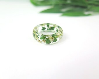 Real flower Resin ring, natural ring, Flower ring, flower jewelry, Pressed flower jewelry, resin jewelry, Botanical ring, gift idea for her