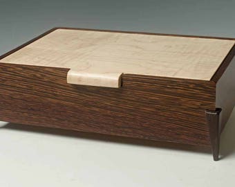 Keepsake Box of Wenge and Tiger Maple