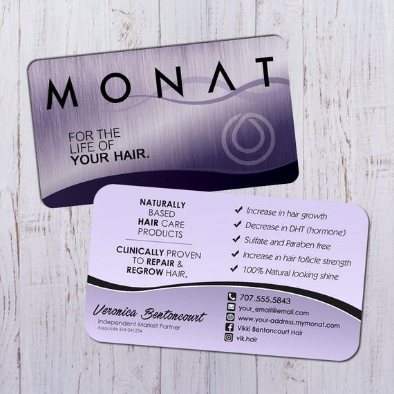 purple business card