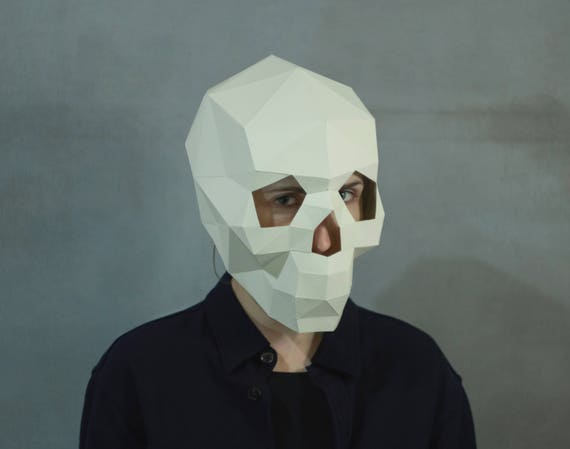Make Skull Mask3D maskFacePDFPattern masksPolygon DIY