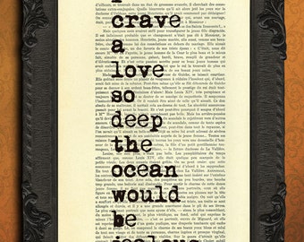 love quote dictionary art - love quote book page