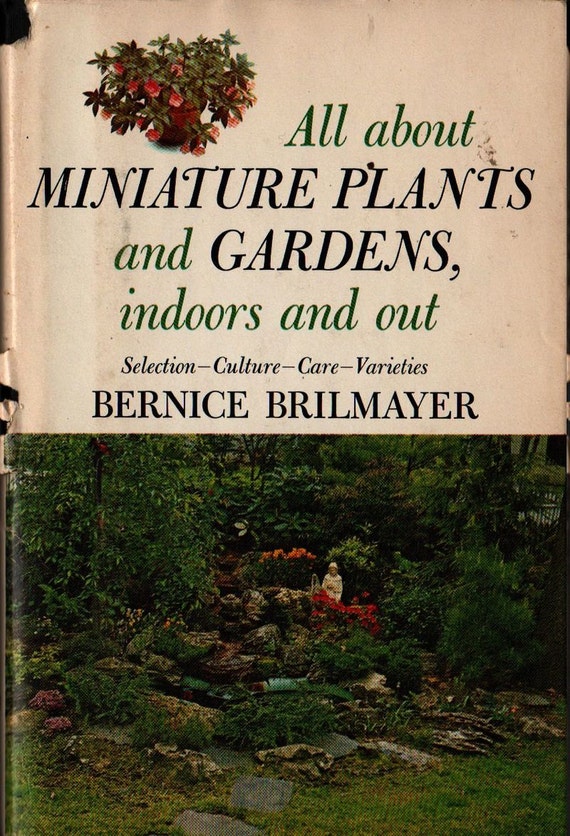 All About Miniature Plants and Gardens, indoors and out + Bernice Brilmayer + Fritz Schafer and Kathleen Bourke + 1930 + Vintage Book