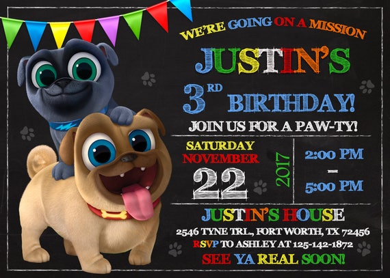 Puppy Dog Pals Invitations 1