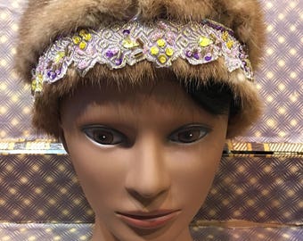 Vintage saks fifth avenue fur hat