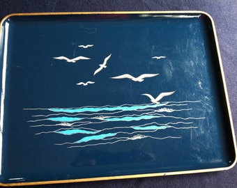 Otagiri "The Sea" vintage lacquer tray