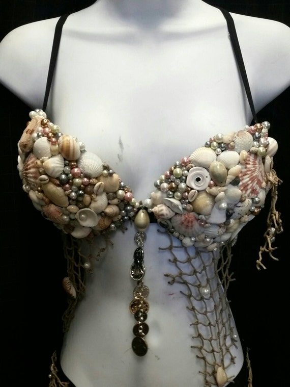 mermaid seashell bra shirt