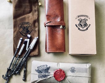 FREE SHIPPING wizardry and witchcraft Makeup Brushes roll harry Gift Boxed & Wrapped options