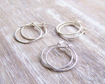 Sterling Silver Hoop Earrings Set, Hoop Earring, Sterling Silver Hoops. Small Hoops, Three Pair Set, Five Pair Set