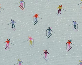 Cotton + Steel- Frost- Rashida Coleman Hale- Ski Peeps in Aqua