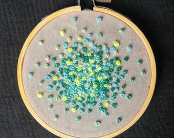 3in. 3D Floral Embroidery Art