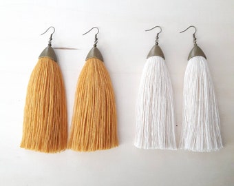 Tassel Earrings // Extra Long // Boho //