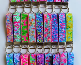 Lilly Pulitzer Key Fob in She She Shell, You Gotta Regatta, and Flamenco Pineapple