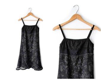 SALE 90s black lace minidress | S/M