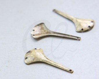 2pcs Antique Brass Fan Shape Earring Components - 31x16mm (3022C-M-416)