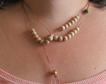 Physics Jewelry - Newtonian Constant of Gravitation Necklace - Cotton Wood Lariat Necklace - Physics Science Teacher Graduation Gift