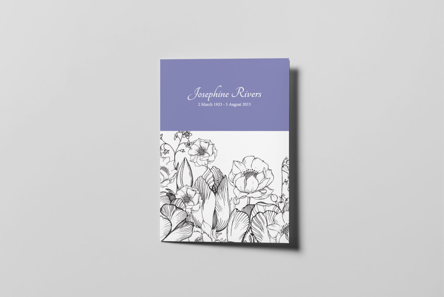 memorial card template a5 booklet