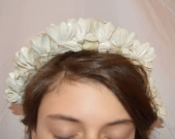 VTG White Wedding Headband