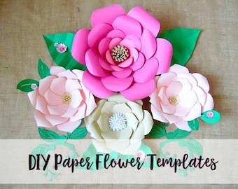 Paper flower Templates DIY Giant Paper flowers DIY flower