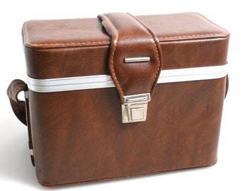 1970's Camera Case//Brown Bag//Carrying Case