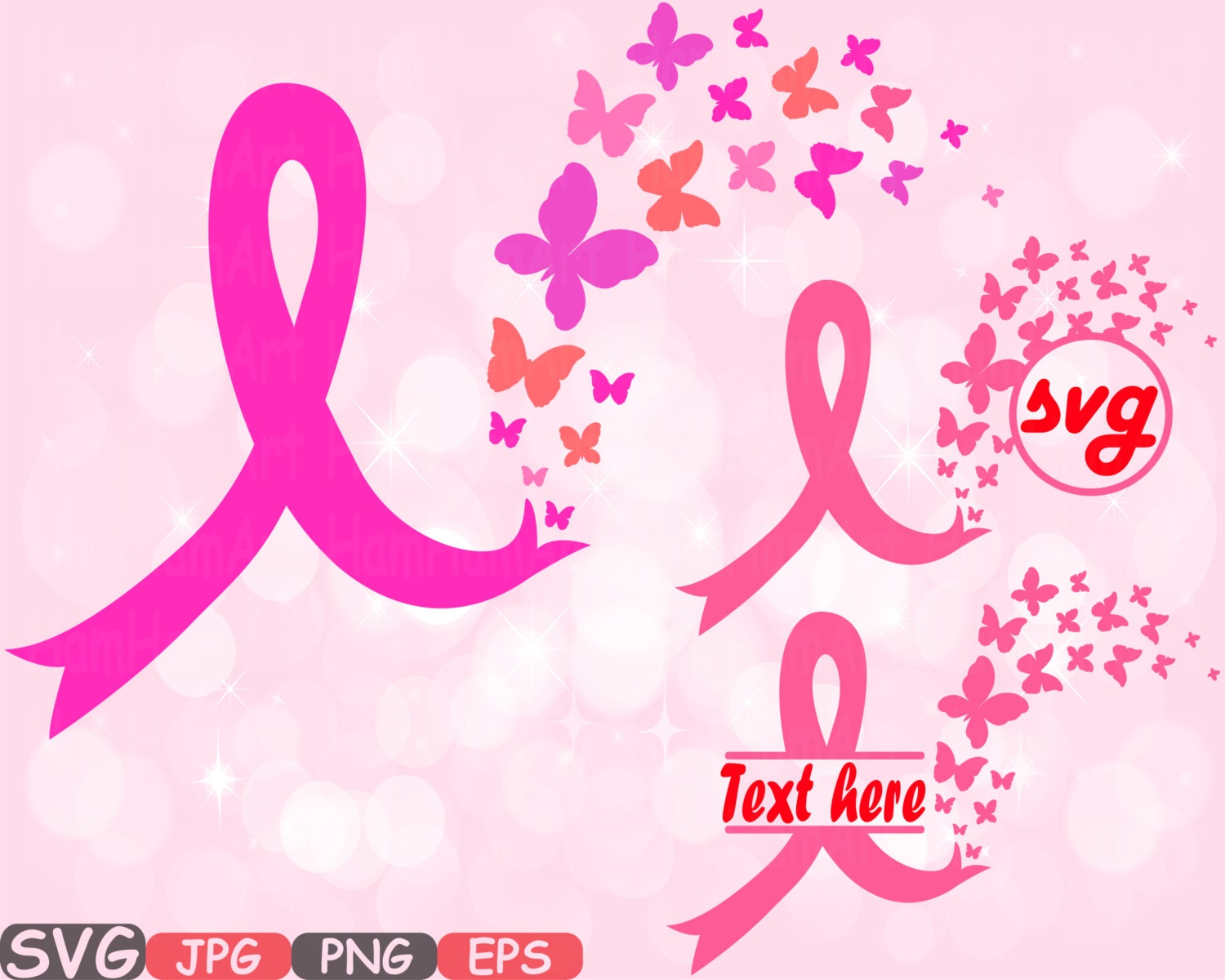 Download Breast Cancer Butterfly SVG Cricut Silhouette swirl Props