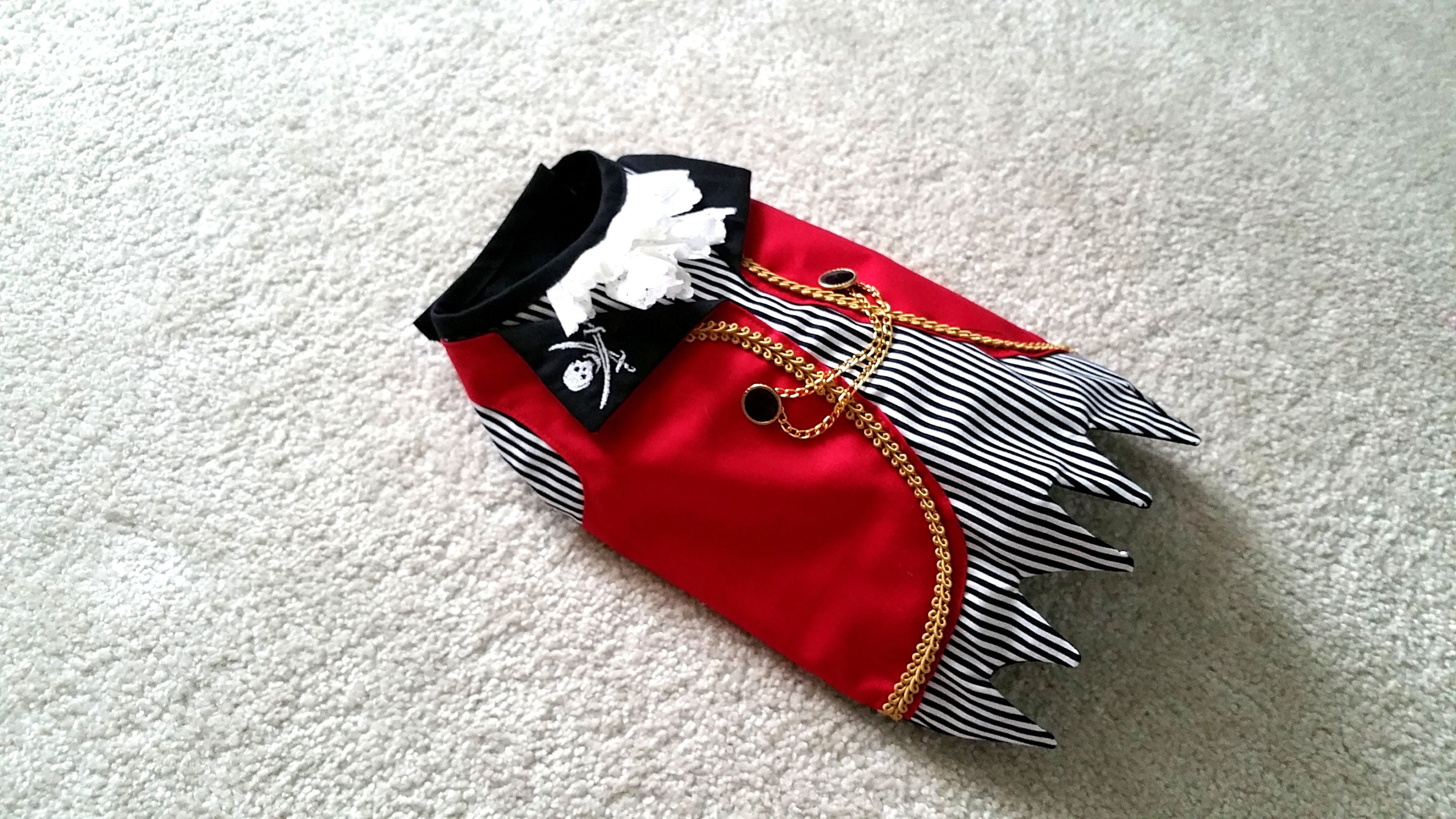 Small Dog Clothes Captain Hook Dog Pirate Costume Halloween