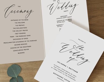 z fold wedding programs