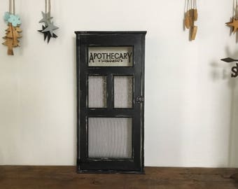 Vintage Apothecary Cabinet , Medicine Cabinet , Chalk paint Finish , Farmhouse Style , Custom Made , Made to Order