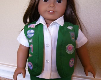 18 Inch Doll Clothes - Junior Girl Scout Uniform