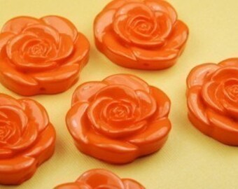 Large Vintage Carved Rose pendant