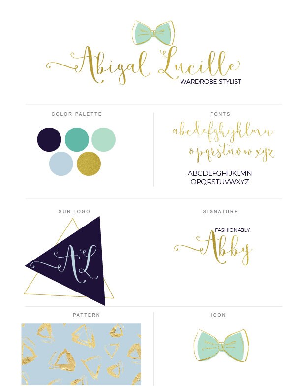 Gold Logo Gold Branding Set Brand Set for Creative Business