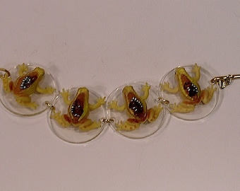 Frog bracelet, Plexiglas, headband bracelet