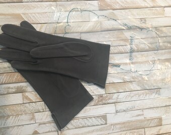 SALE--Vintage New Old Stock Soft Suede Van Raalte Gloves