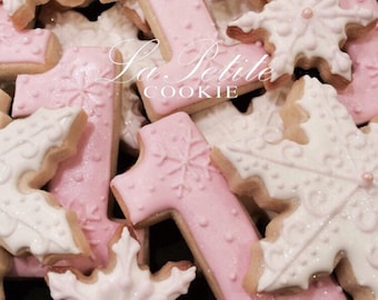Winter ONEderland Decorated Sugar Cookies (1 Dozen)