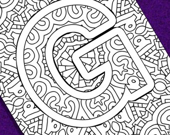 alphabet adult coloring pages instant download letters az