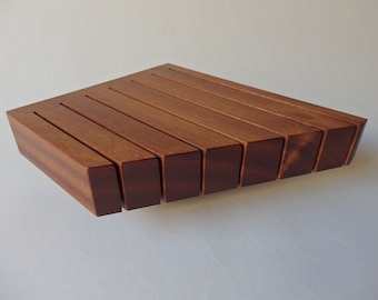 Knife Block, In-Drawer Knife Block, Large Size in Mahogany